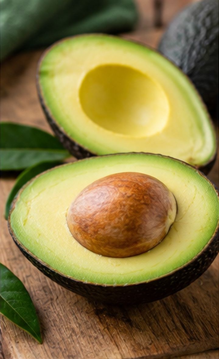 Mitades de aguacate seleccionado