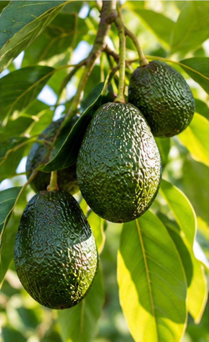 Aguacates en el árbol